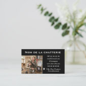 Noire Personnalisée Chatterie de Maine Coon 名刺 (スタンド正面)