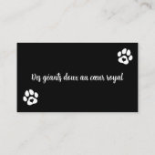Noire Personnalisée Chatterie de Maine Coon 名刺 (裏面)