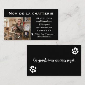 Noire Personnalisée Chatterie de Maine Coon 名刺