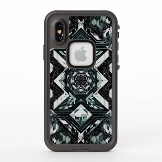 Noise Geometry: Algorithmic Glitch LifeProof iPhoneケース (裏面)