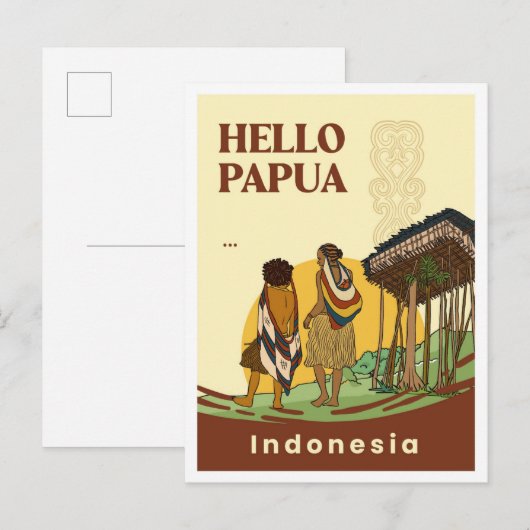 Noken Papua Indonesia Travel ポストカード (正面/裏面)