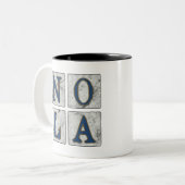 NOLAクォータフランスのーニューオリンズルイジアナ ツートーンマグカップ (正面左)