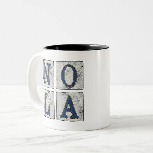 NOLAクォータフランスのーニューオリンズルイジアナ ツートーンマグカップ (正面左)