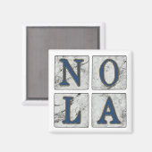 NOLAクォータフランスのーニューオリンズルイジアナ マグネット (正面/裏面)