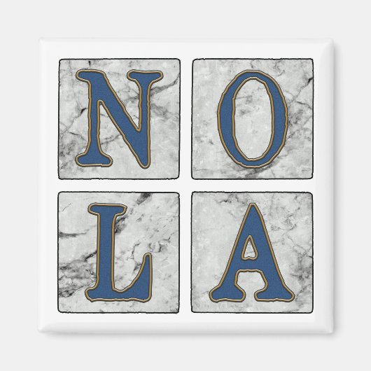 NOLAクォータフランスのーニューオリンズルイジアナ マグネット (正面)