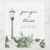 NOLAニューオーリンズマグノリア結婚のワインラベル ワインラベル (シングルラベル)