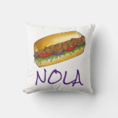 NOLAニューオーリンズルイジアナエビPo'boyサンドイッチ クッション (正面)