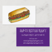 NOLAニューオーリンズルイジアナエビPo'boyサンドイッチ 名刺 (正面/裏面)