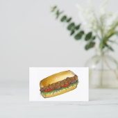 NOLAニューオーリンズルイジアナエビPo'boyサンドイッチ 名刺 (スタンド正面)