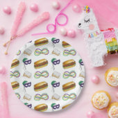 NOLAニューオーリンズルイジアナマルディグラスパーティー ペーパープレート (パーティー)