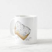 NOLAニューオーリンズルイジアナ糖質ベイグネットペストリー コーヒーマグカップ (正面左)