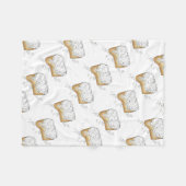 NOLAルイジアナニューオーリンズベイグネットペストリーグルメ フリースブランケット (正面(横))