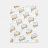 NOLAルイジアナニューオーリンズベイグネットペストリーグルメ フリースブランケット (正面)