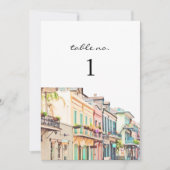 NOLA水色ニューオーリンズ旅行テーブル番号 招待状 (正面)