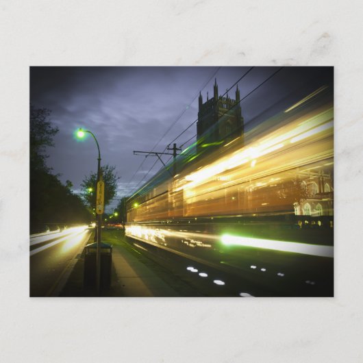 NOLA路面電車(夜) ポストカード (正面)