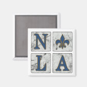 NOLA フランスの Quarter New Orleans Louisiana マグネット (正面/裏面)