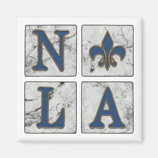 NOLA フランスの Quarter New Orleans Louisiana マグネット (正面)