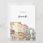 Nola – 水の色ニューオーリンズのテーブル番号 招待状 (裏面)