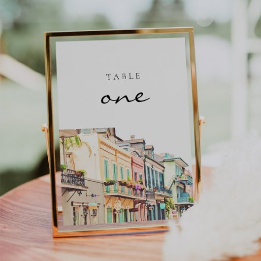 Nola – 水の色ニューオーリンズのテーブル番号 招待状