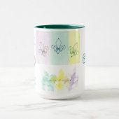 NOLA Mardi Gras Fleur de Lis Artistic Design Mug マグカップ (中央)