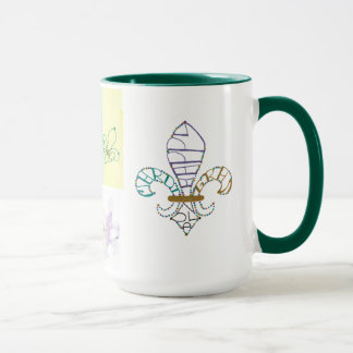 NOLA Mardi Gras Fleur de Lis Artistic Design Mug マグカップ