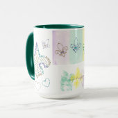 NOLA Mardi Gras Fleur de Lis Artistic Design Mug マグカップ (正面左)