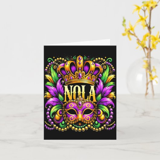 Nola New Orleans Mardi Gras 2025  カード (黄色い花)
