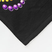 Nola New Orleans Mardi Gras 2025 フリースブランケット (角)