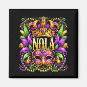Nola New Orleans Mardi Gras 2025  マグネット (正面)