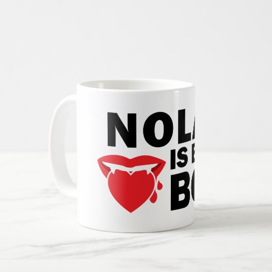 Nolanは最も最高のな男の子のマグです コーヒーマグカップ (正面左)