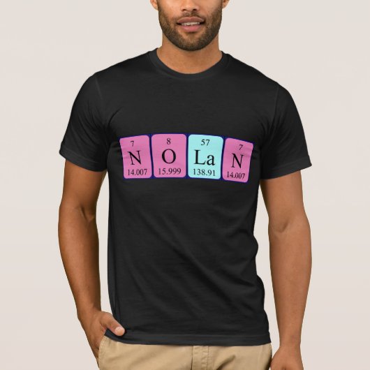 Nolan周期表名のシャツ Tシャツ (正面)