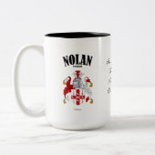 Nolan家紋、翻訳、意味 ツートーンマグカップ (左)