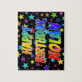 「NOLAN」名、おもしろい「ハッピーバースデー」 ジグソーパズル (縦)