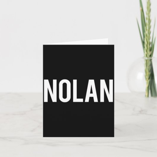 Nolan - Cool New Funny Name Fan Gift Tee  カード (正面)