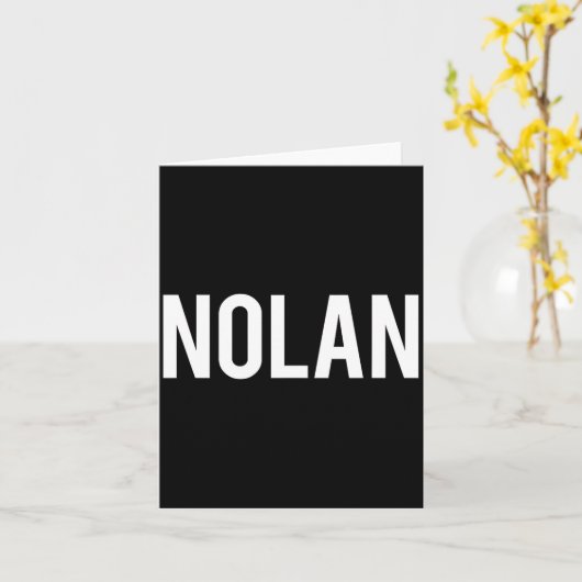 Nolan - Cool New Funny Name Fan Gift Tee  カード (黄色い花)