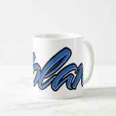 Nolan Vorname Name blue Tasse Kaffeetasse コーヒーマグカップ (正面右)