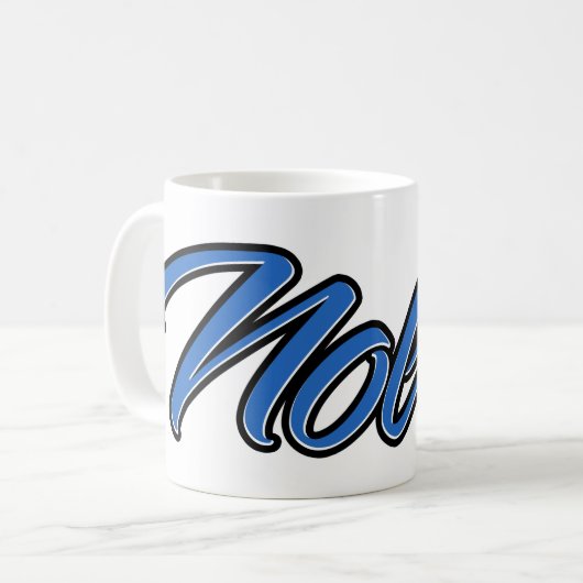 Nolan Vorname Name blue Tasse Kaffeetasse コーヒーマグカップ (正面左)