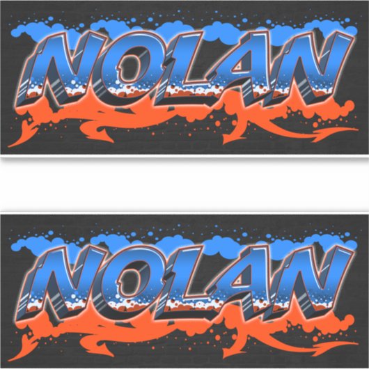 Nolan Vorname Name Graffiti Aufkleber Sticker シール (正面)