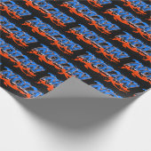 Nolan Vorname Name Graffiti blue orange ラッピングペーパー (角)