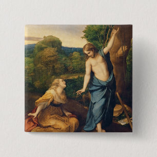 Noli私Tangere、c.1534 (キャンバスの油) (detaiのために 缶バッジ