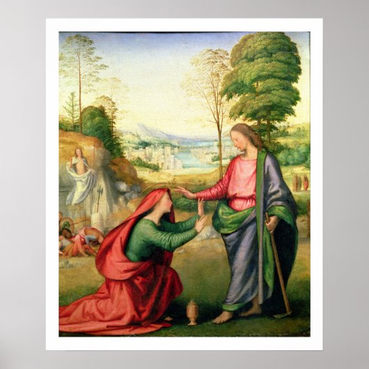Noli me Tangere, c.1508 (キャンバス上の油) ポスター (正面)