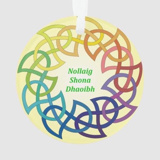Nollaig Shona Dhaoibh -アイルランドのクリスマスの装飾 オーナメント (裏面)