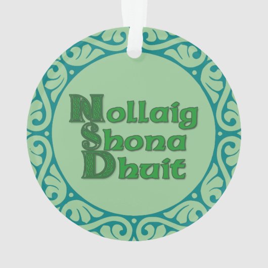 Nollaig Shona Dhuit -アイルランドのクリスマスの装飾 オーナメント (裏面)