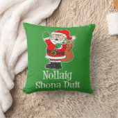 Nollaig Shona Duitのアイルランドのクリスマスサンタ クッション (ブランケット)