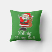 Nollaig Shona Duitのアイルランドのクリスマスサンタ クッション (裏面)