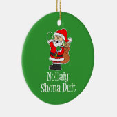 Nollaig Shona Duitのアイルランドのクリスマスサンタ セラミックオーナメント (右)