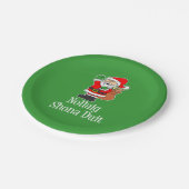 Nollaig Shona Duitのアイルランドのクリスマスサンタ ペーパープレート (アングル)