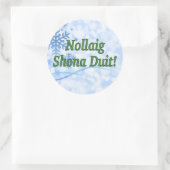 Nollaig Shona Duit! アイルランドのgfのメリークリスマス ラウンドシール (バッグ)