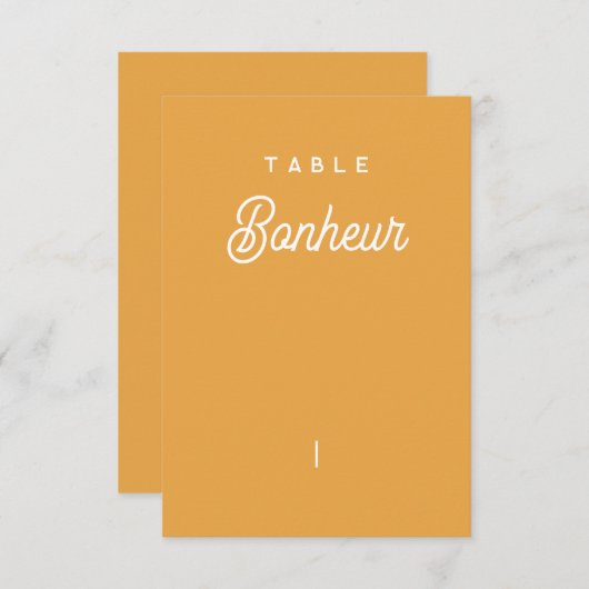 Nom de table Colorus - Orange サンキューカード (正面/裏面)