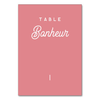 Nom de table Colorus - Rose テーブルナンバー